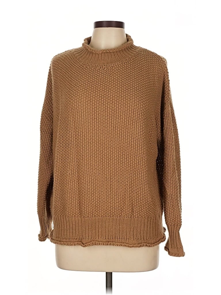 Pre-owned Unbranded Turtleneck Sweater In Brown