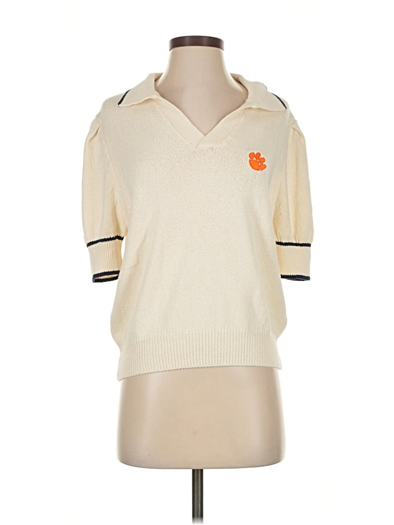 Pre-owned Johnnie-o Pullover Sweater In White