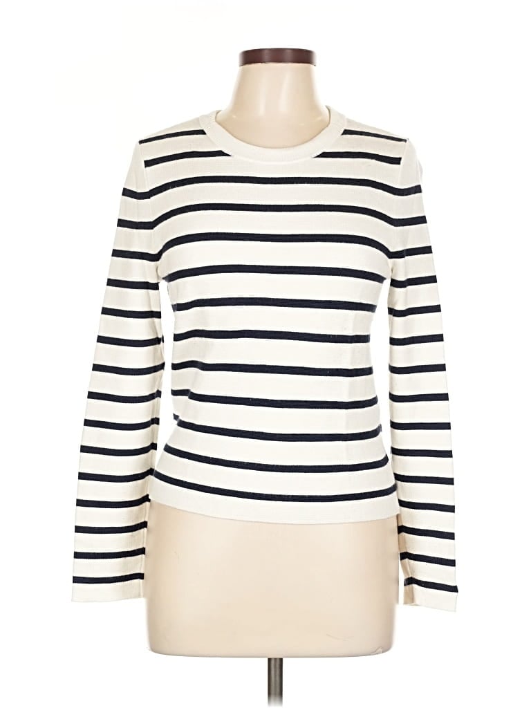 Pre-owned Abercrombie & Fitch Pullover Sweater In White