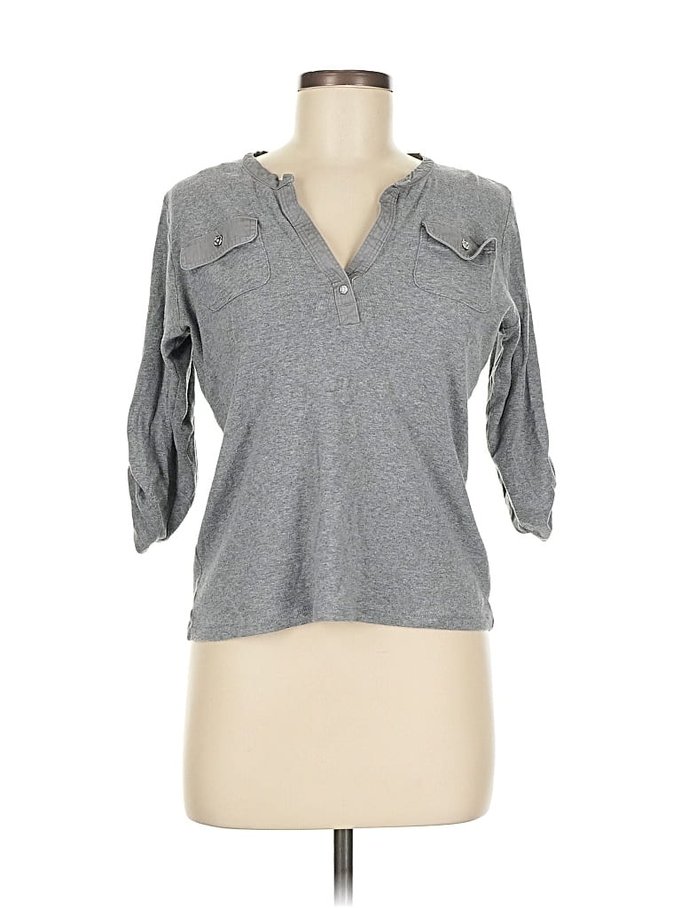 Pre-owned Polo Ralph Lauren 3/4 Sleeve T-shirt In Gray