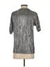 Lea & Viola Metallic Silver Short Sleeve T-Shirt Size XS - photo 2