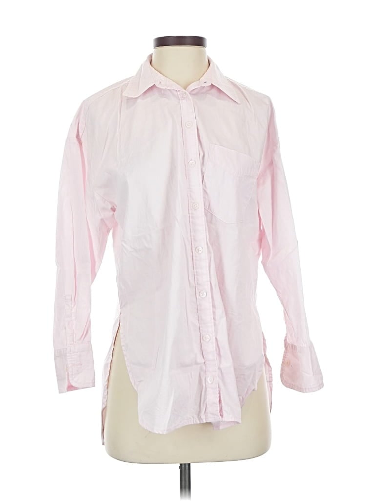Pre-owned Maeve By Anthropologie Long Sleeve Button Down Shirt In Pink