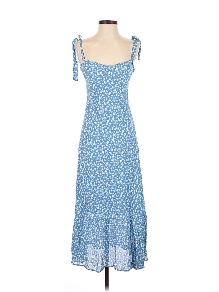 Pre-owned Reformation Casual Dress In Blue