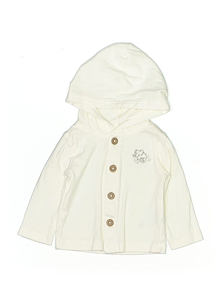 Pre-owned Carter's Babies' Long Sleeve Top Ivory Cowl Neck Tops In White