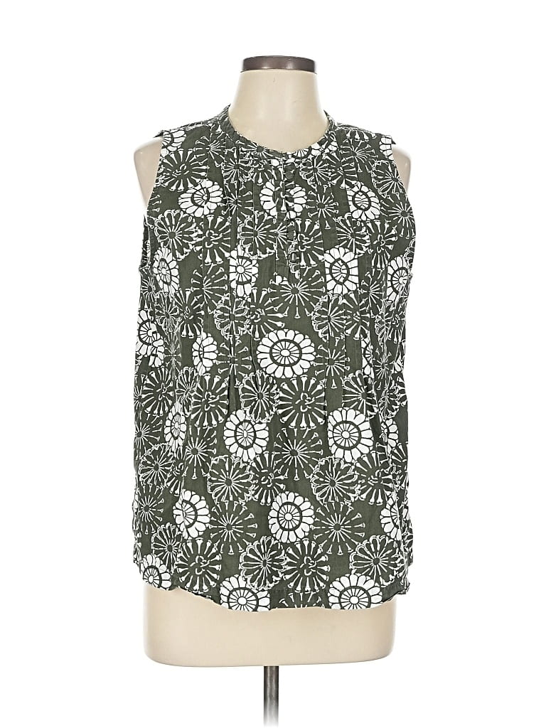 Pre-owned Ann Taylor Loft Outlet Sleeveless Blouse In Green