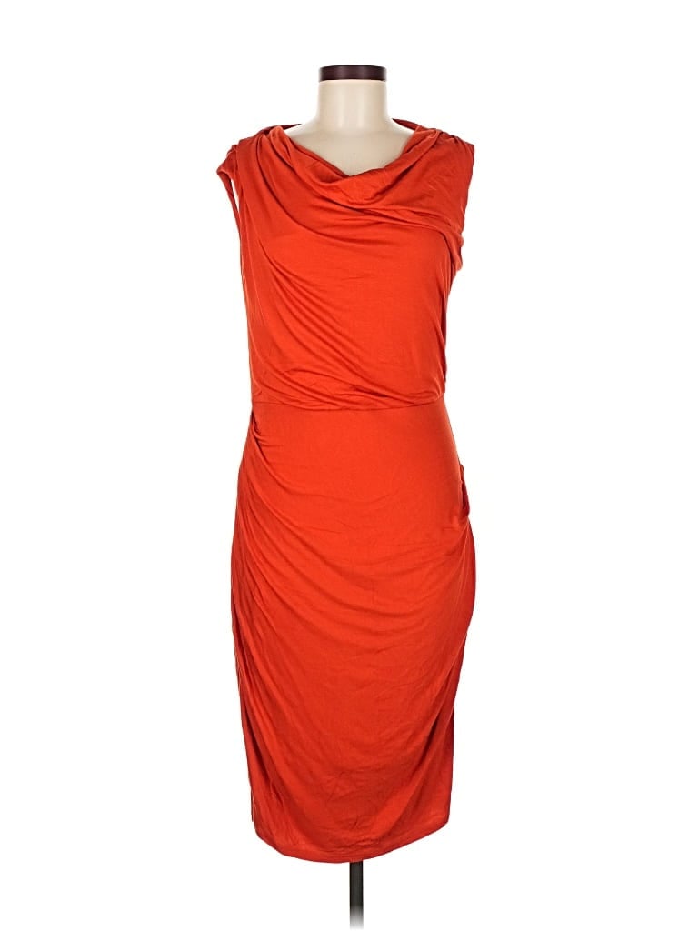 Pre-owned Bordeaux Cocktail Dress In Orange