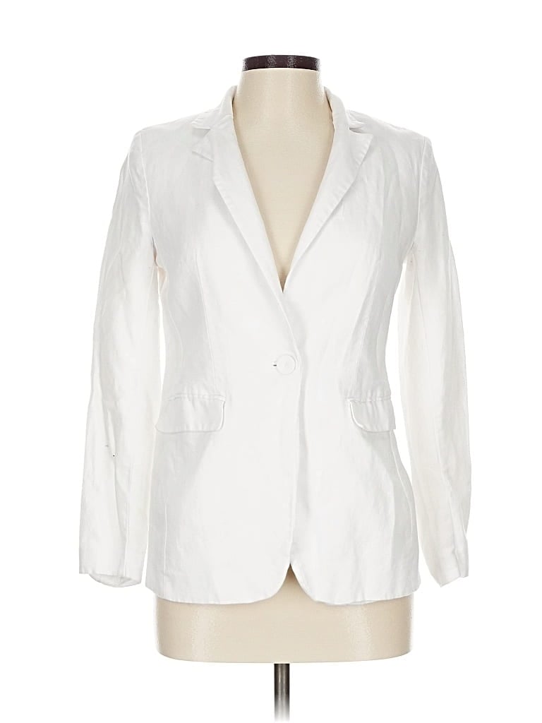 Pre-owned H&m Blazer Jacket In White
