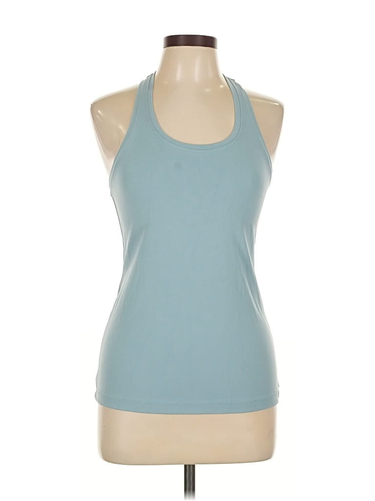 Pre-owned Crz Yoga Tank Top Blue Halter Neckline Tops
