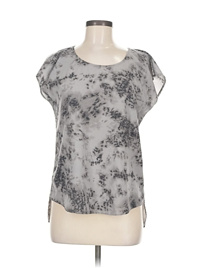 Pre-owned Mavi Short Sleeve Top Gray Scoop Neck Tops