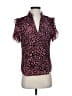 J.Crew 100% Polyester Animal Print Pink Short Sleeve Blouse Size XS - photo 1