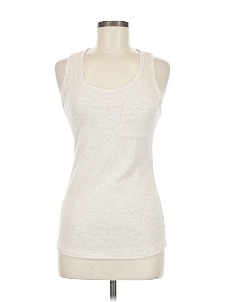 Pre-owned Pink Lily Sleeveless Top Ivory Scoop Neck Tops In White