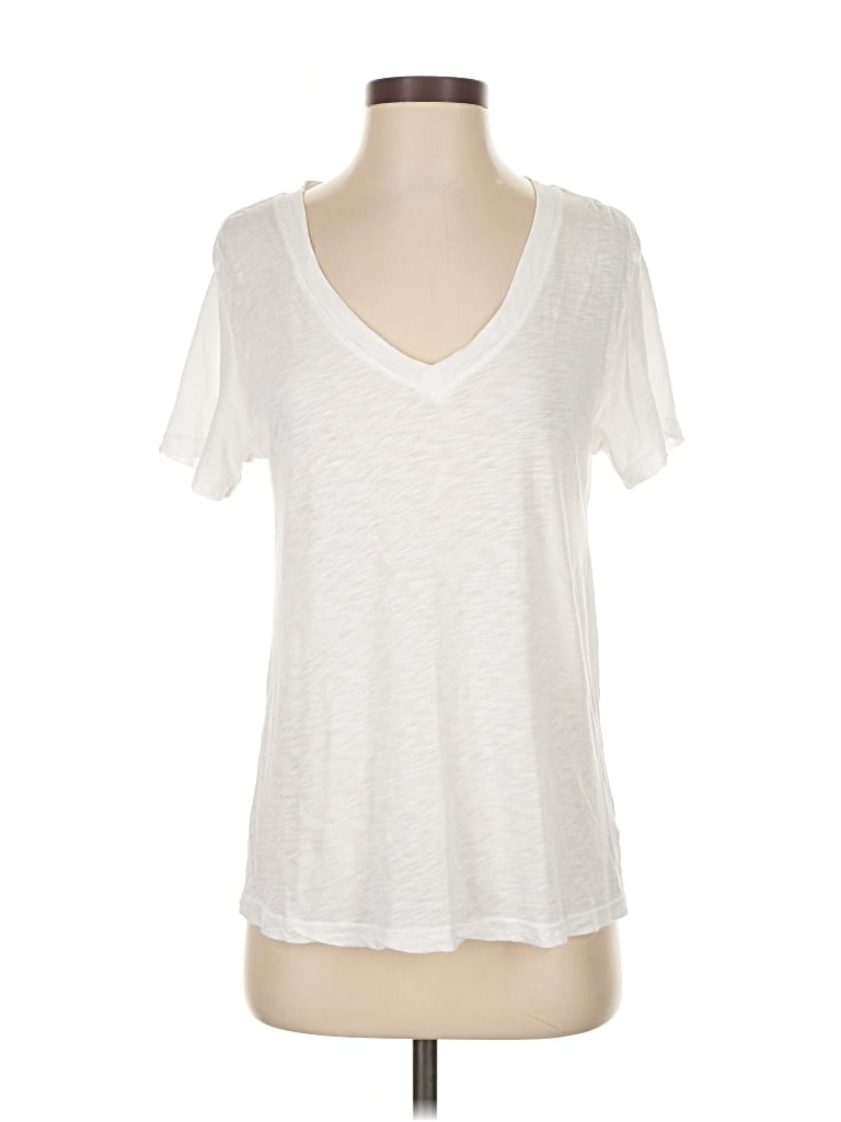 Pre-owned Splendid Short Sleeve T-shirt In White