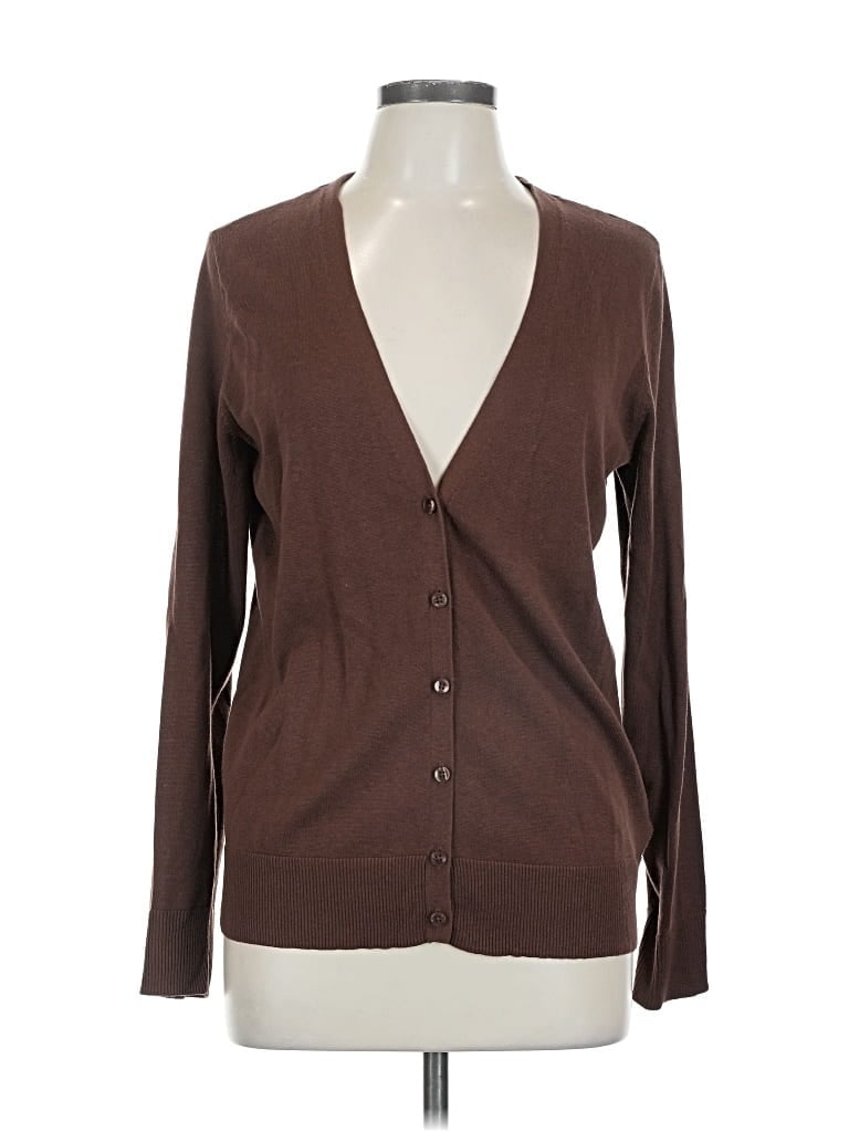 Pre-owned Amazon Essentials Cardigan Sweater In Brown