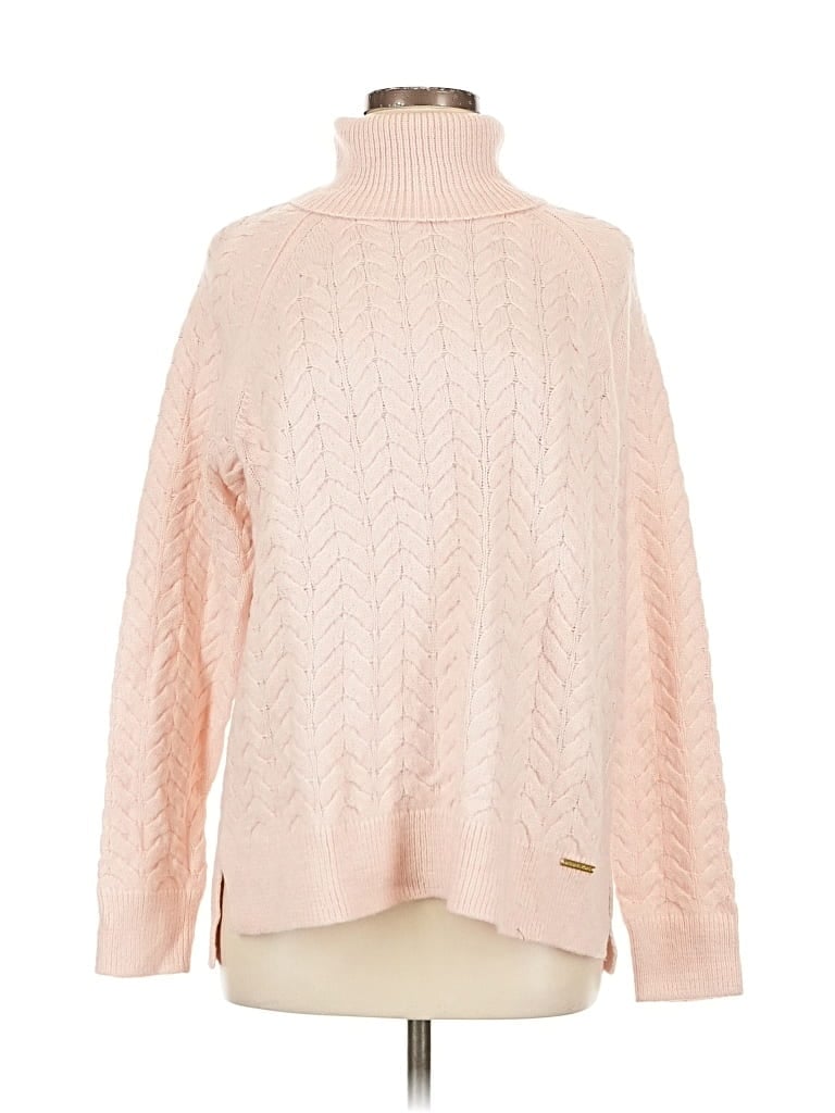 Pre-owned Michael Michael Kors Turtleneck Sweater In Pink