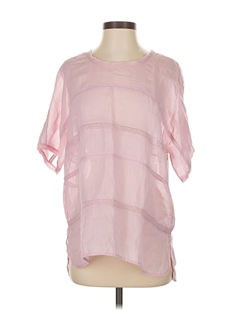 Pre-owned Vince Short Sleeve Blouse In Pink