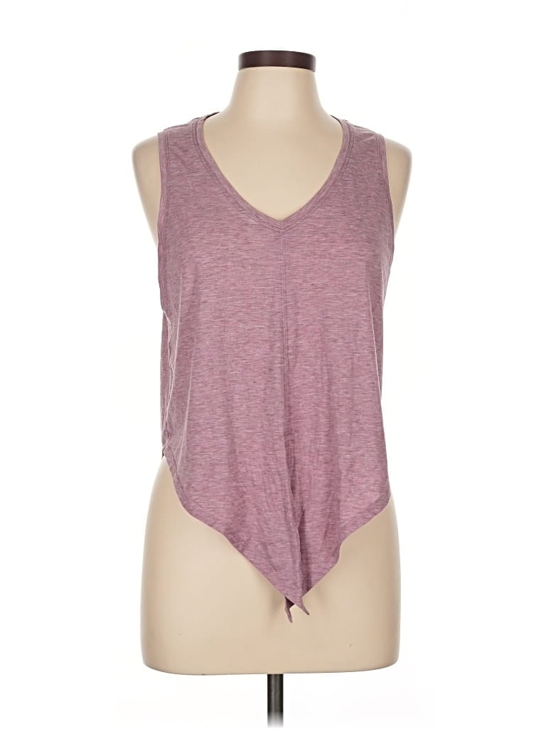 Pre-owned Lululemon Athletica Tank Top Pink Plunge Neckline Tops