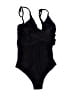 Unbranded Solid Black One Piece Swimsuit Size M (estimated) - photo 1