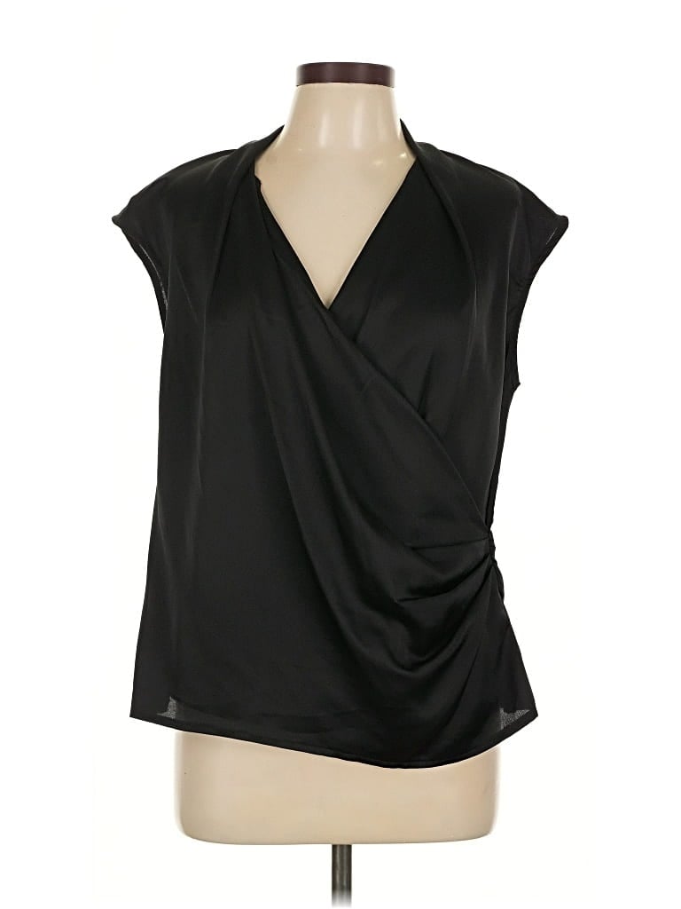 Pre-owned She + Sky Sleeveless Blouse In Black