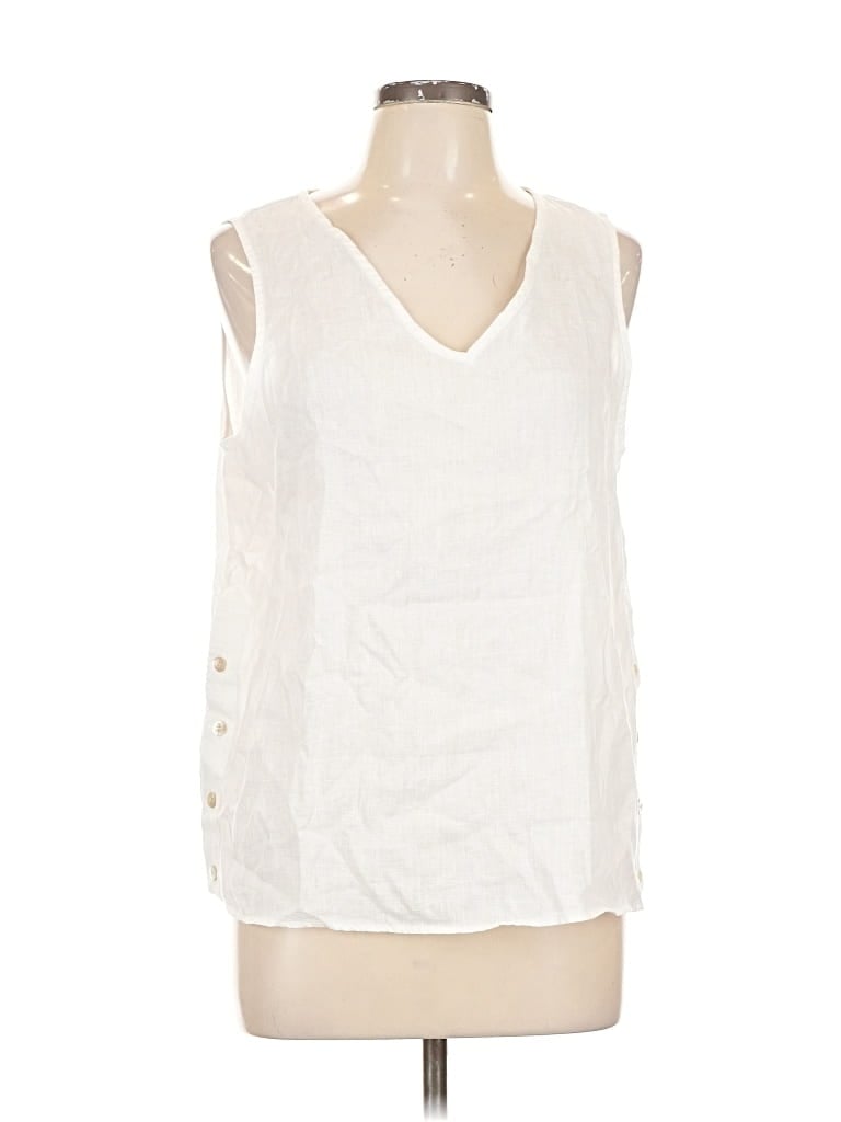 Pre-owned Isaac Mizrahi New York Sleeveless T-shirt In White