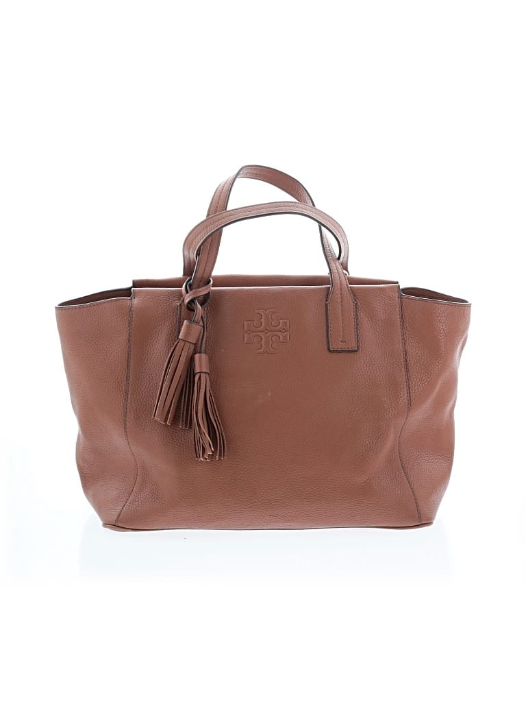 Pre-owned Tory Burch Leather Satchel In Brown