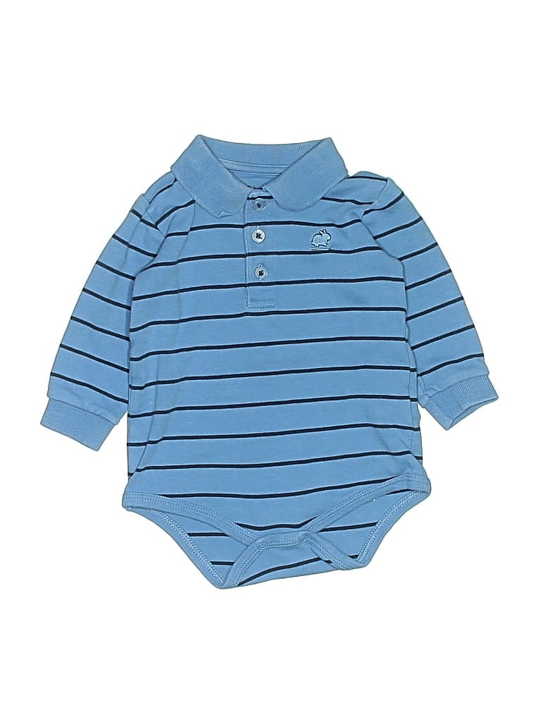 Pre-owned Baby Cottons Babies' Long Sleeve Onesie In Blue