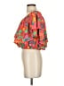 Sugarlips 100% Polyester Floral Graphic Tropical Multi Color Orange Short Sleeve Blouse Size XS - photo 5