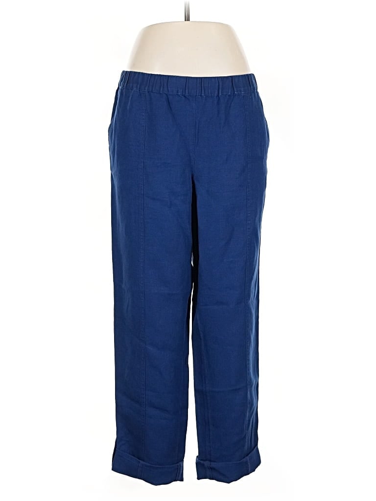 Pre-owned Jjill Linen Pants In Blue