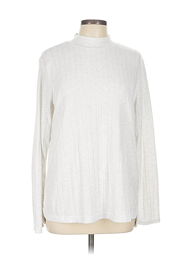 Pre-owned Matty M Turtleneck Sweater In White