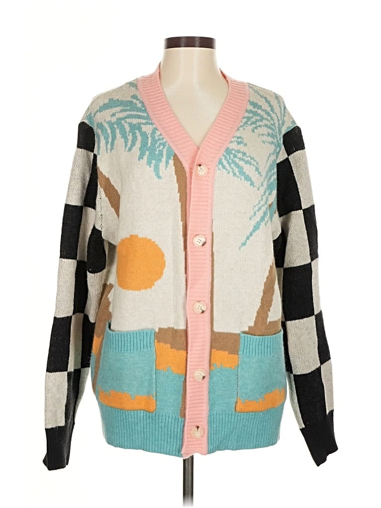 Pre-owned Assorted Brands Cardigan Sweater In Orange