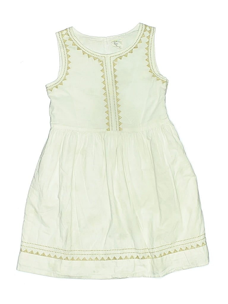 Pre-owned Crewcuts Outlet Kids' Dress In White