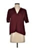 Nine Britton 100% Polyester Burgundy Short Sleeve Blouse Size XS - photo 1