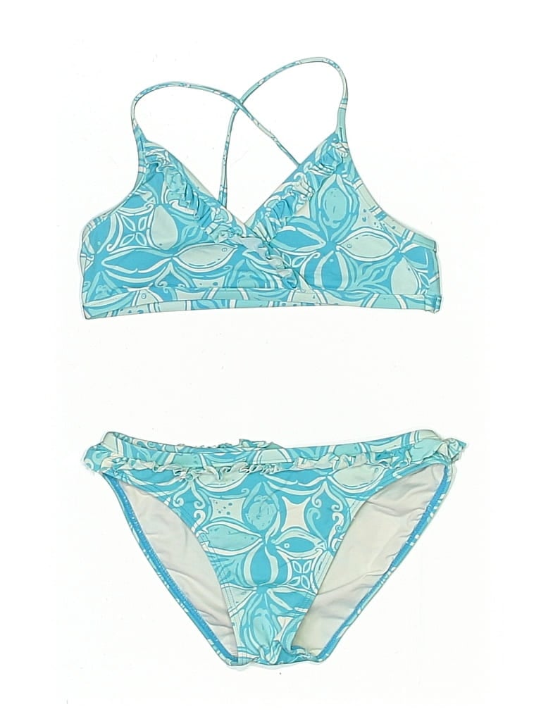 Pre-owned Lilly Pulitzer Kids' Two Piece Swimsuit In Blue