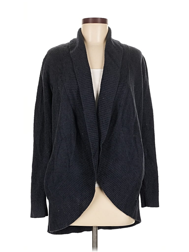Pre-owned Barefoot Dreams Cardigan Sweater In Black