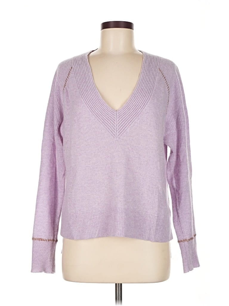 Pre-owned Veronica Beard Cashmere Pullover Sweater In Purple