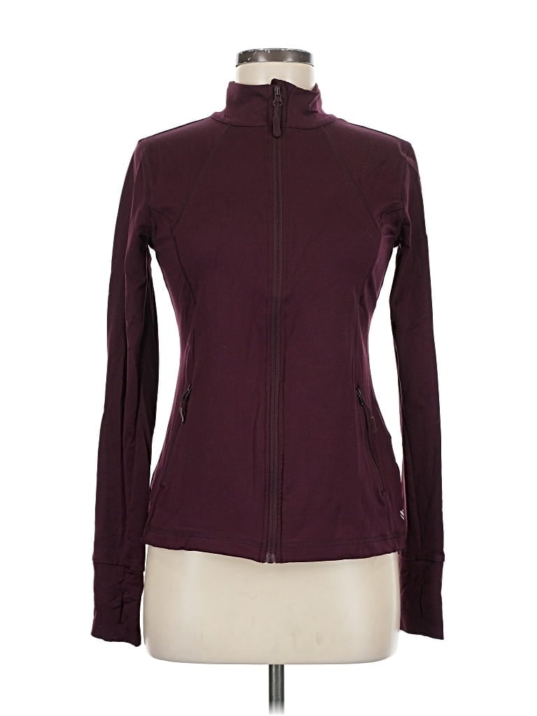 Pre-owned Forever 21 Track Jacket In Burgundy