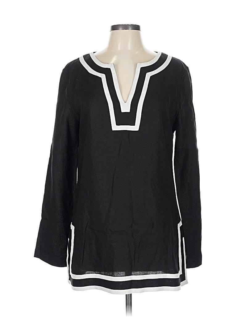 Pre-owned Michael Kors Long Sleeve Blouse In Black