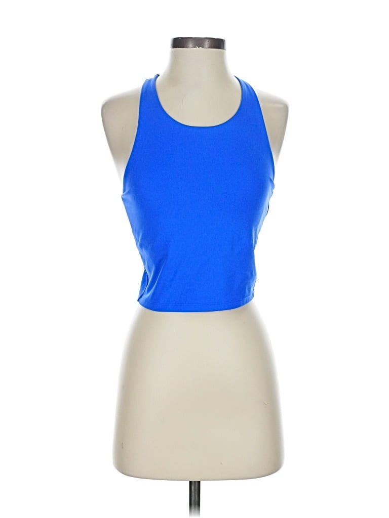 GAP FIT Pre-owned Tank Top Blue Halter Neckline Tops