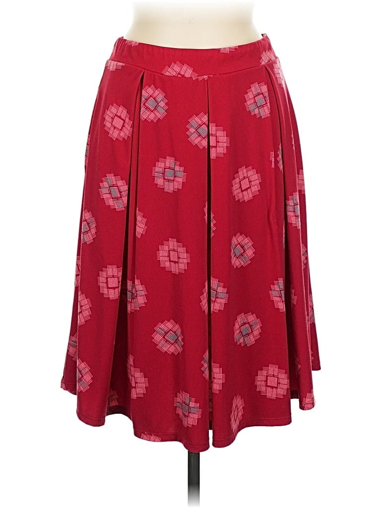Pre-owned Lularoe Casual Skirt In Red