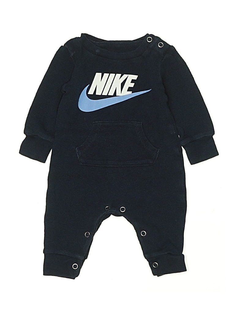 Pre-owned Nike Babies' Long Sleeve Onesie In Blue