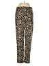 J.Crew 100% Polyester Animal Print Brown Casual Pants Size 0 - photo 1