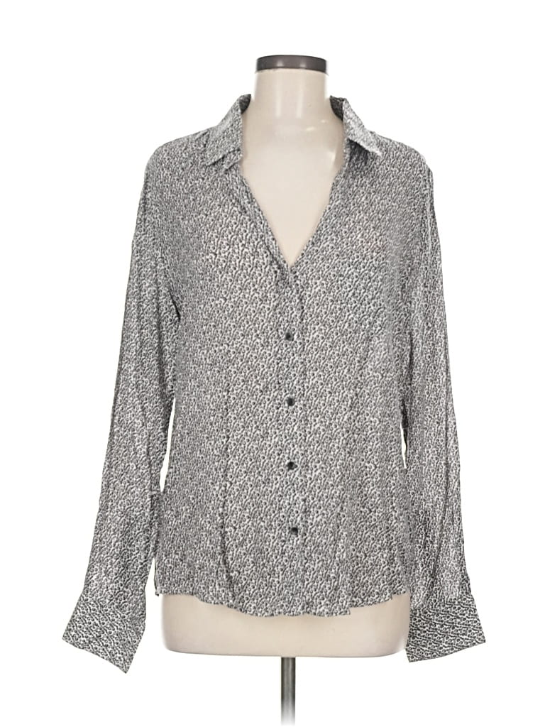 Pre-owned Velvet By Graham & Spencer Long Sleeve Blouse In Black