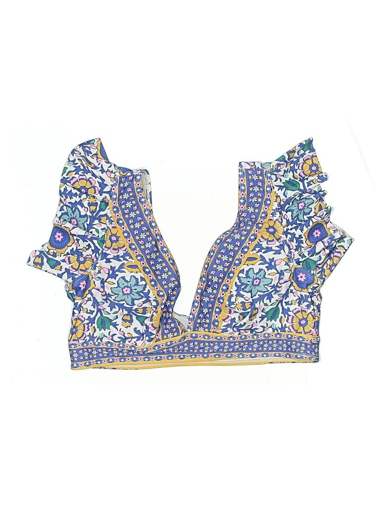 Pre-owned Unbranded Swimsuit Top Blue Paisley Pattern Swimwear