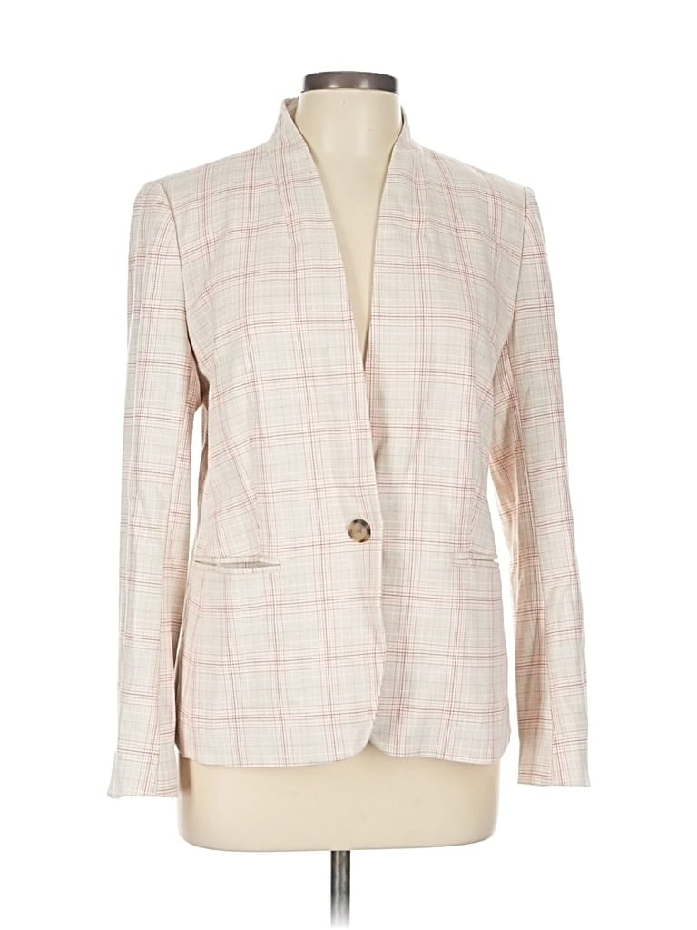 Pre-owned Ann Taylor Blazer Jacket In White