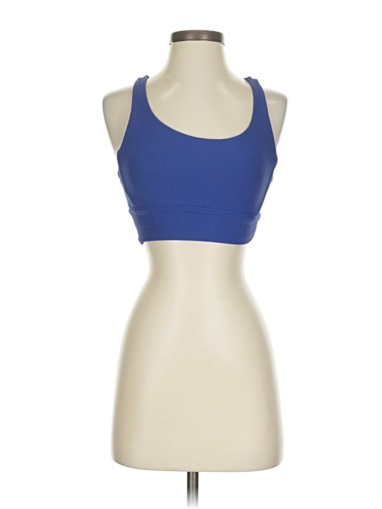 Pre-owned Lululemon Athletica Tank Top Blue Halter Neckline Tops