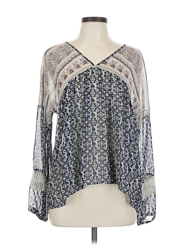 Pre-owned Maurices 3/4 Sleeve Blouse In Blue