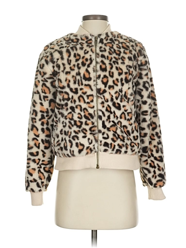 Pre-owned Chaser Faux Fur Jacket In White