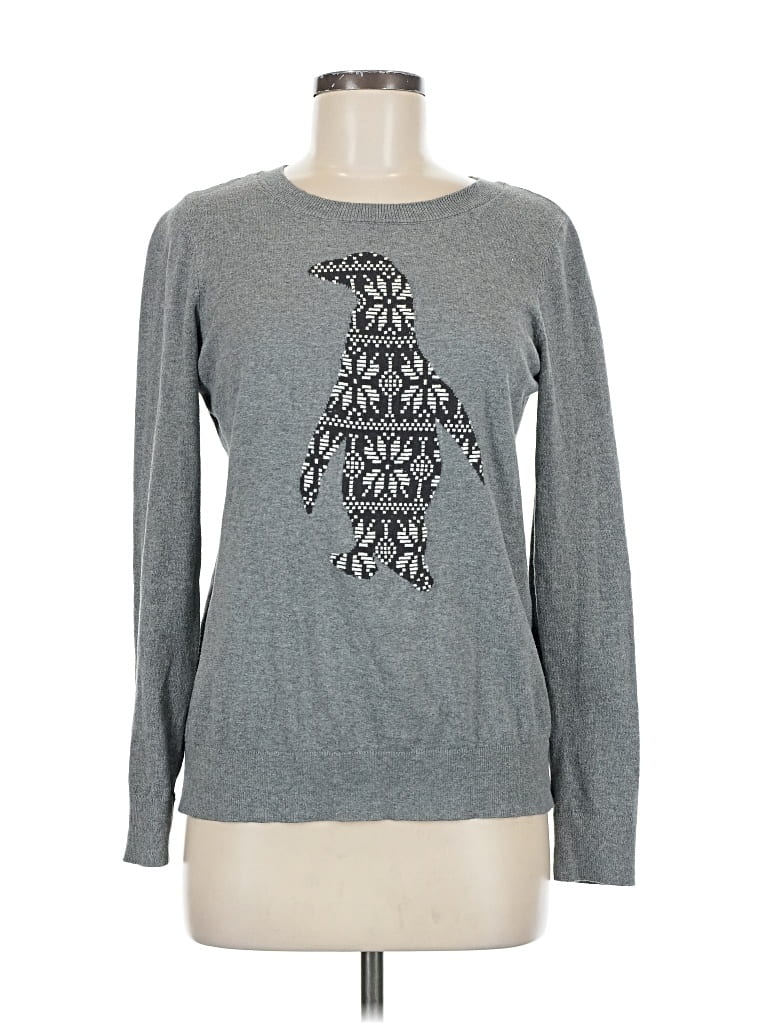 Pre-owned Ann Taylor Loft Outlet Pullover Sweater In Gray