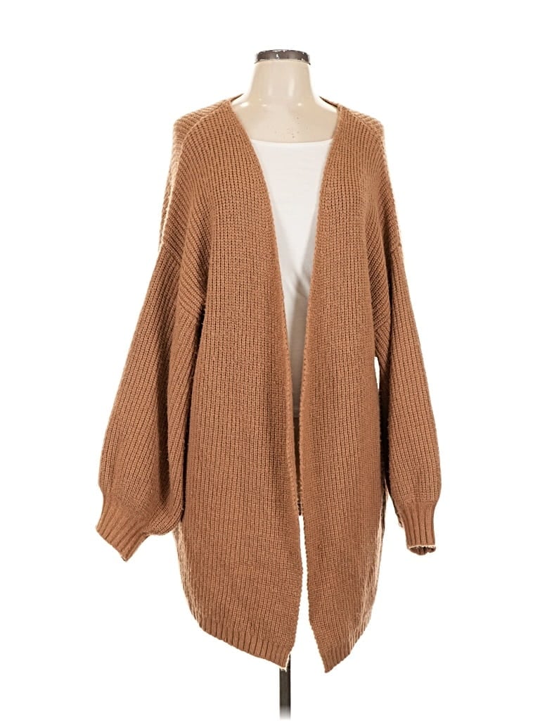 Pre-owned Missguided Cardigan Sweater In Brown
