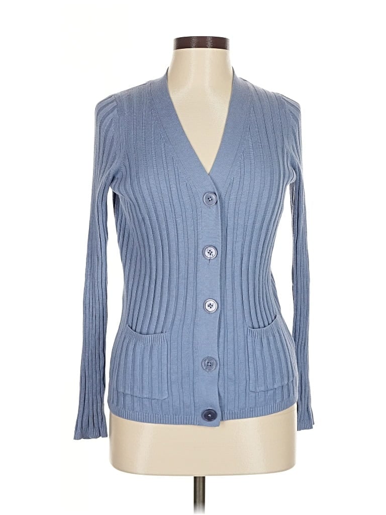 Pre-owned Talbots Cardigan Sweater In Blue