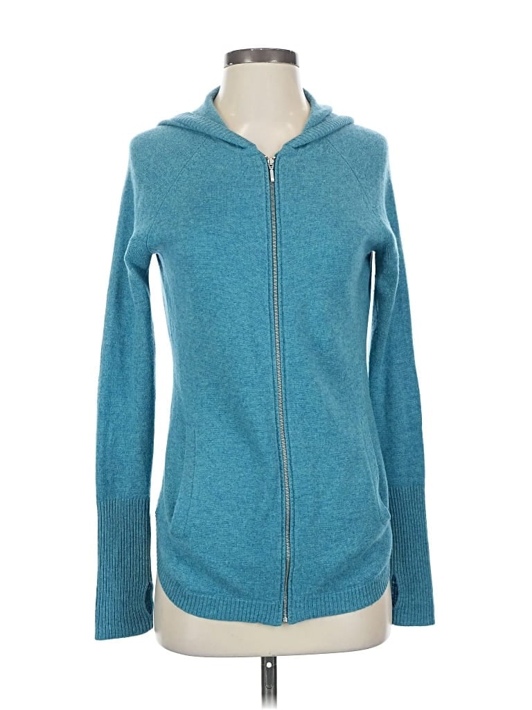Pre-owned Max Studio Zip Up Hoodie In Blue